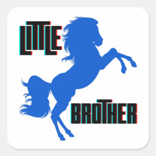 Het fokken van kleine broerpaarden vierkante sticker