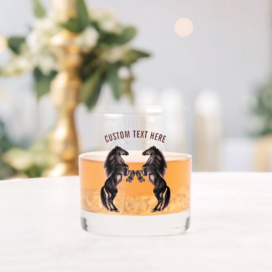 Het fokken van paarden aangepaste tekst gepersonal whisky glas (Insitu (Huwelijk))