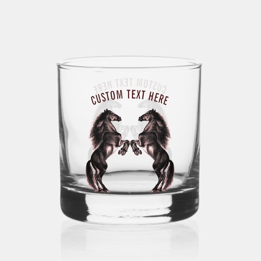 Het fokken van paarden aangepaste tekst gepersonal whisky glas (Achterkant)