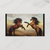 Het fokken van twee paarden visitekaartje (Achterkant)