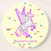 Het fokken van Unicorn Guardian Angel Zandsteen Onderzetter (Voorkant)