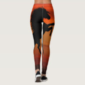Het fokken van zwarte paarden op de Fiery Sunset Leggings (Achterkant)