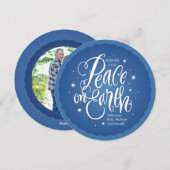 Het fonkelen Vrede ter wereld Feestdagenkaart (Voorkant / Achterkant)