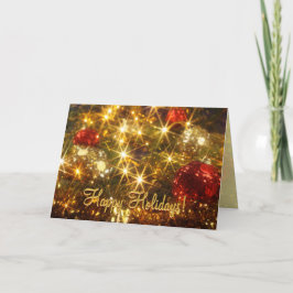 Het fonkelende Wenskaart van Kerstmis Feestdagen Kaart