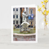 Het Fontana del Moro Portret, Rome, Italië Kaart (Gele Bloem)