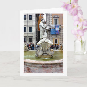 Het Fontana del Moro Portret, Rome, Italië Kaart