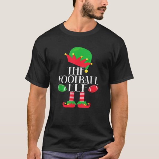 Het Football Elf kerstparty Pajama kostuum T-shirt (Voorkant)