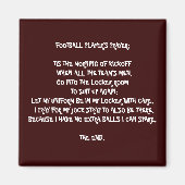 HET FOOTBALL VAN DE SPELER MAGNEET (Voorkant)