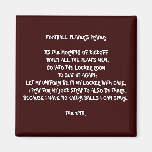 HET FOOTBALL VAN DE SPELER MAGNEET (Voorkant)