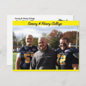 Het Football van de universiteit!! Briefkaart (Voorkant / Achterkant)