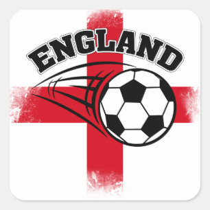 Het Football van de Verdediger van Engeland Vierkante Sticker