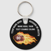 Het Football van de zeep geeft voor TEAM met NUMME Sleutelhanger (Voorkant)