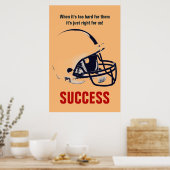 Het Football van het succes Motivatie Inspirerend  Poster (Keuken)