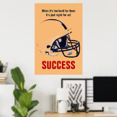 Het Football van het succes Motivatie Inspirerend  Poster (Thuiskantoor)