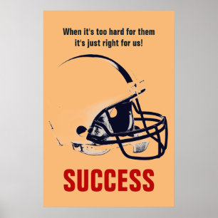 Het Football van het succes Motivatie Inspirerend  Poster