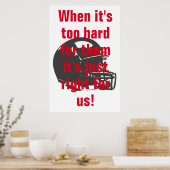 Het Football van het succes Motivatie Inspirerend  Poster (Keuken)