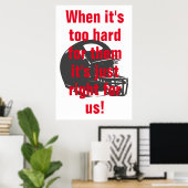 Het Football van het succes Motivatie Inspirerend  Poster (Thuiskantoor)