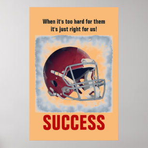 Het Football van het succes Motivatie Inspirerend  Poster