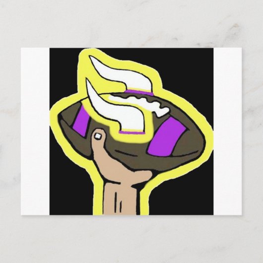 het football van Vikingen Briefkaart (Voorkant)