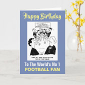 Het Football van Word nr. 1 - Happy Birthday Kaart (Gele Bloem)