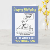 Het Football van Word nr. 1 - Happy Birthday Kaart (Gele Bloem)