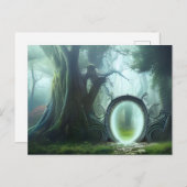 Het Forest Portal Fantasy Art Briefkaart (Voorkant / Achterkant)