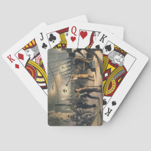 Het forge op Deck van het Grote Oosten, nacht van  Pokerkaarten