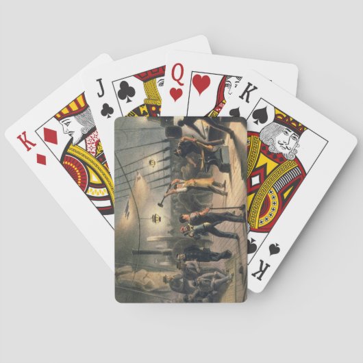 Het forge op Deck van het Grote Oosten, nacht van Pokerkaarten (Achterkant)