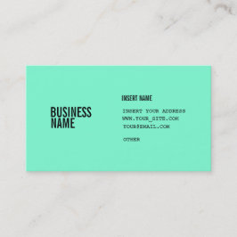 Het Formaat van het aquamarijn met Kolommen Visitekaartje