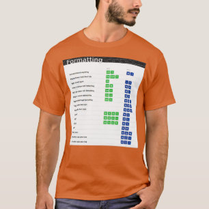 Het formatteren van de Kortere weg van Excel de Ko T-shirt