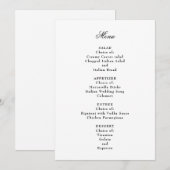Het formele huwelijksmenu menu (Voorkant / Achterkant)
