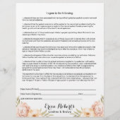 Het formulier Vrijgave van aansprakelijkheid voor  Flyer (Achterkant)