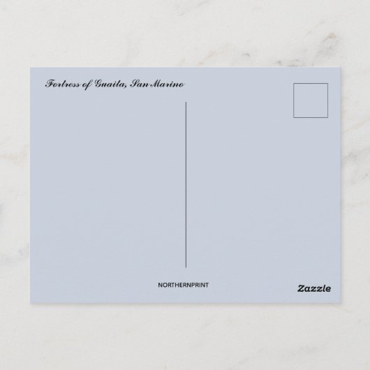 Het fort van Guaita San Marino Briefkaart (Achterkant)