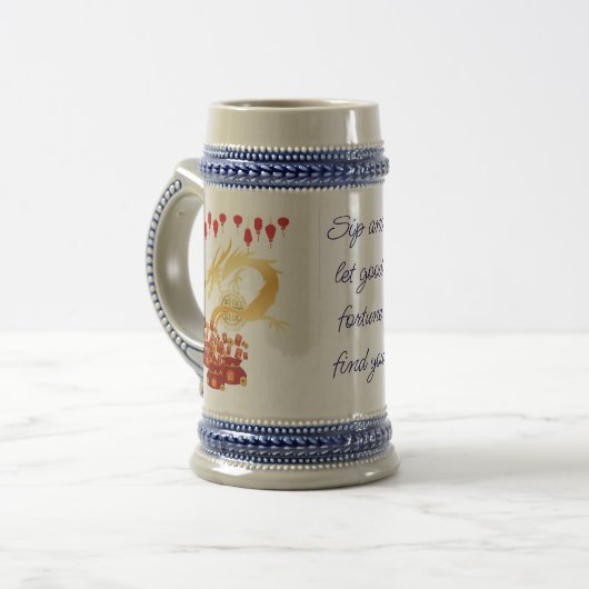 Het fortuin bierpul (Voorkant links)