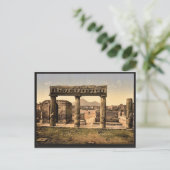 Het Forum, Pompeii,  Fotochrom van Italië Briefkaart (Staand voorkant)