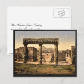 Het Forum, Pompeii,  Fotochrom van Italië Briefkaart (Voorkant / Achterkant)