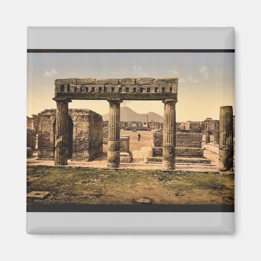 Het Forum, Pompeii, Italië  Photochrom Magneet (Voorkant)