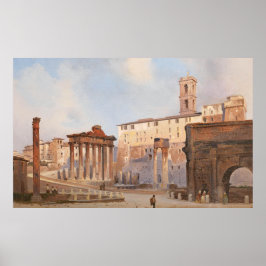 Het Forum Romanum van Ippolito Caffi Poster