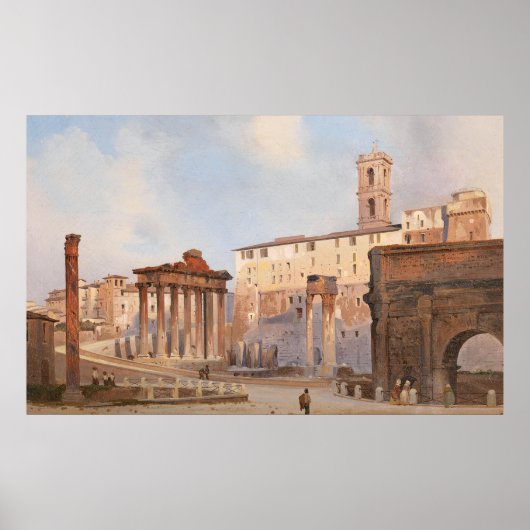 Het Forum Romanum van Ippolito Caffi Poster (Voorkant)