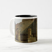 Het Forum van Pompeii Tweekleurige Koffiemok (Voorkant links)