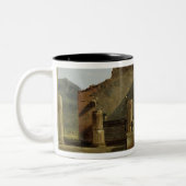 Het Forum van Pompeii Tweekleurige Koffiemok (Links)