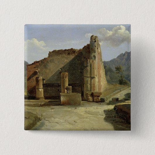 Het Forum van Pompeii Vierkante Button 5,1 Cm (Voorkant)