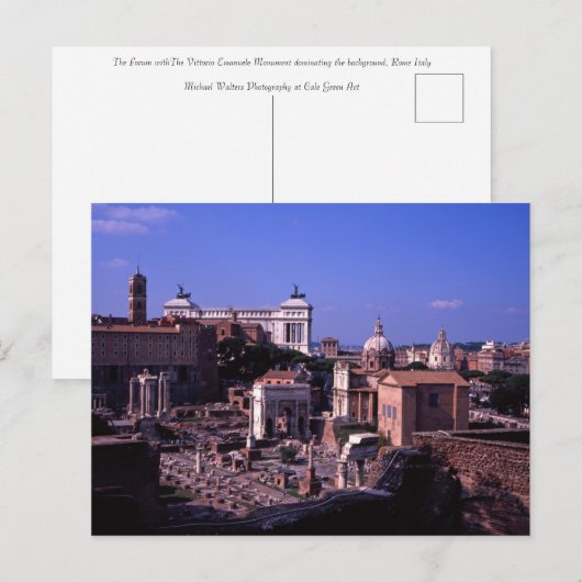 Het Forum van Rome Briefkaart (Voorkant / Achterkant)