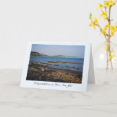 Het fossiele Strand van de Kust, Congrats op Uw Kaart (Gele Bloem)