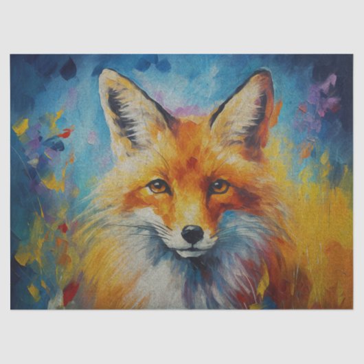 Het Fox Decoupage tissuepapier (Voorkant)
