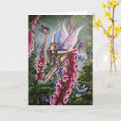 Het Foxglove Fairy wenskaart Kaart (Gele Bloem)