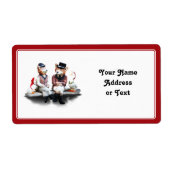 Het Foxy koppel Etiket (Voorkant)