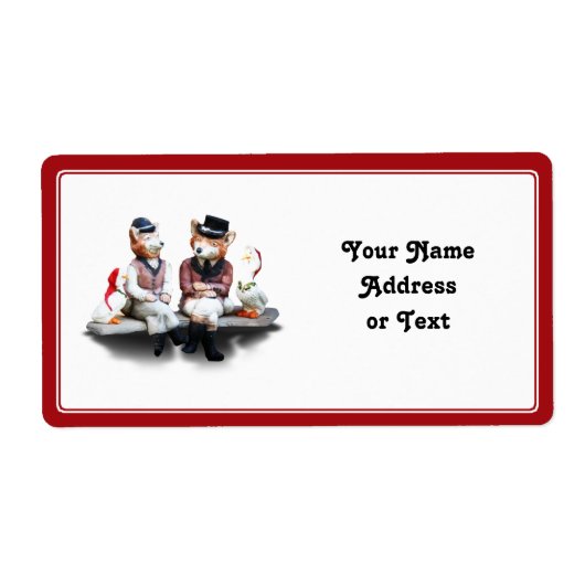 Het Foxy koppel Etiket (Voorkant)