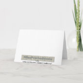 Het Frans dankt u, Geborduurde Stof Bedankkaart (Achterkant)