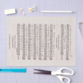 Het Franse blad Muziek de ontkoppeling van vogels Tissuepapier (Craft)